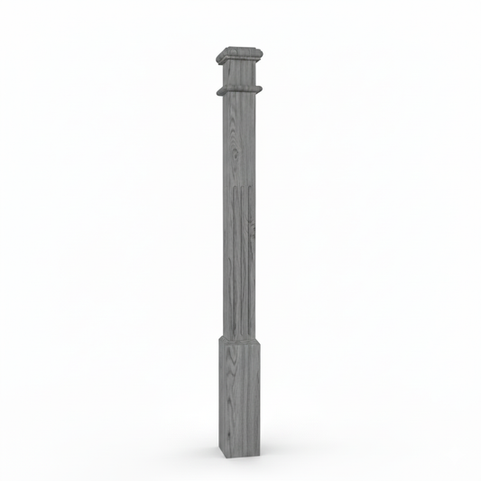 (18154) SMALL ROUTER POST WITH CAP BASE AND TOP TRIM