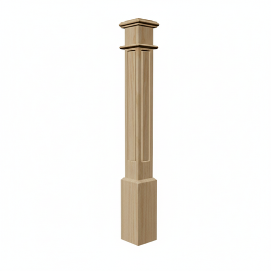 (18155) LARGE ROUTER POST WITH CAP BASE AND TOP TRIM