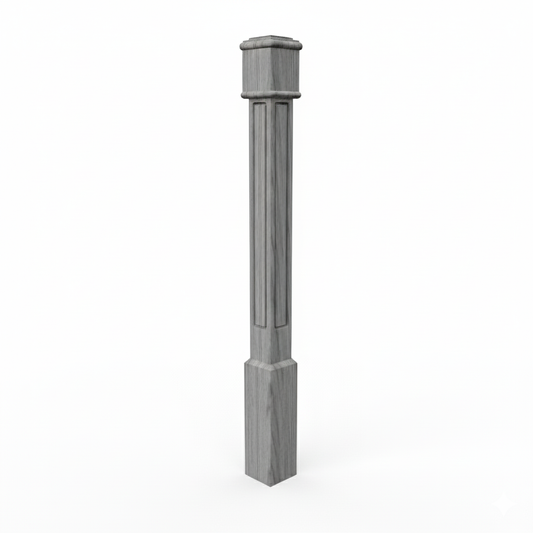 (18156) SMALL ROUTER POST WITH CAP BASE TOP TRIM AND HEADER