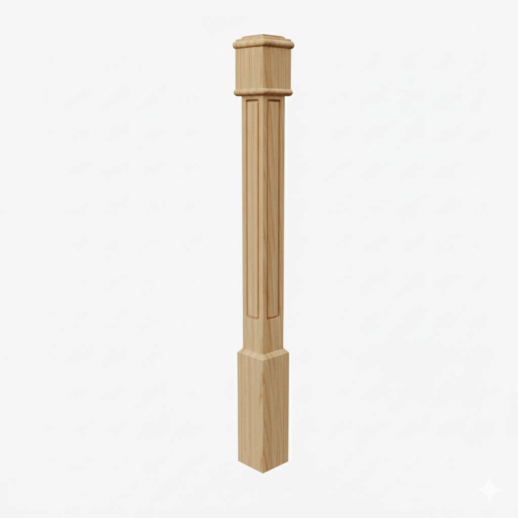 (18156) SMALL ROUTER POST WITH CAP BASE TOP TRIM AND HEADER