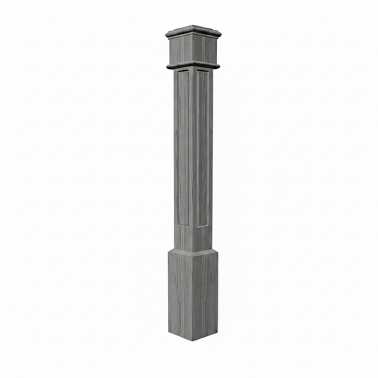 (18157) LARGE ROUTER POST WITH CAP BASE TOP TRIM AND HEADER