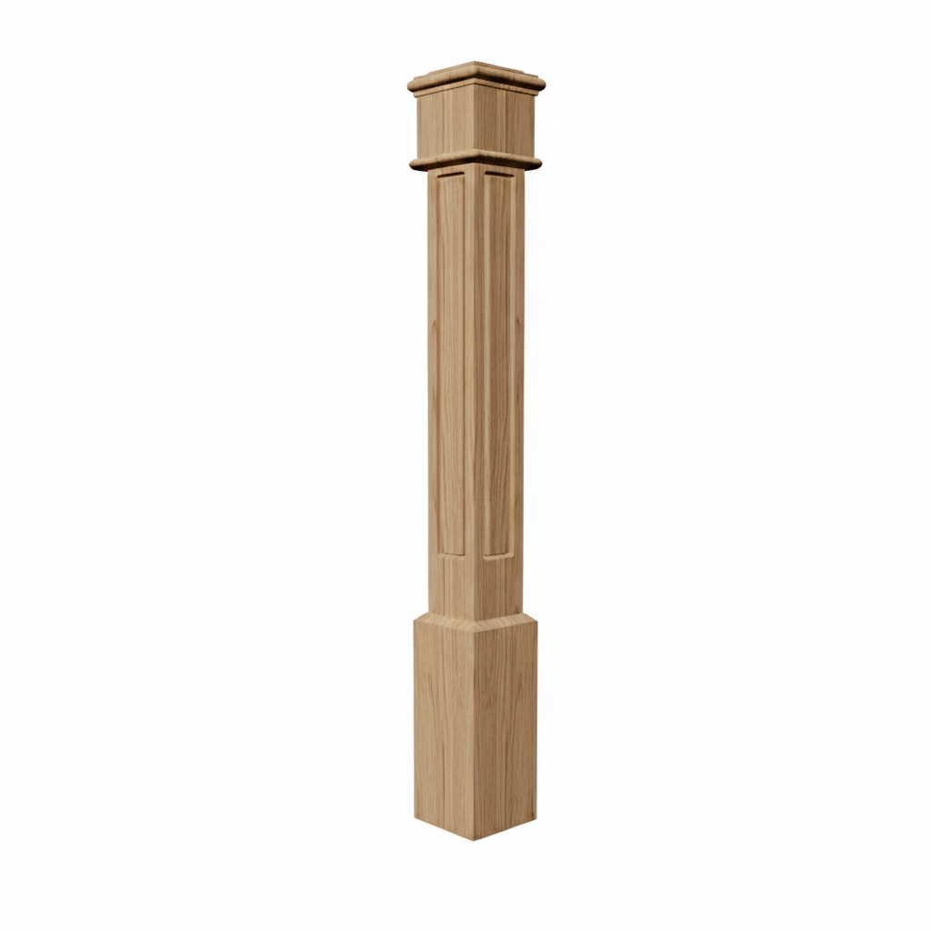 (18157) LARGE ROUTER POST WITH CAP BASE TOP TRIM AND HEADER