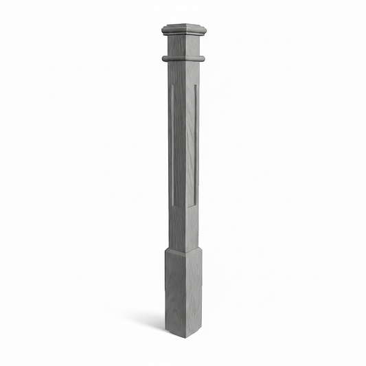 (18164) SMALL SHAKER POST WITH CAP BASE AND TOP TRIM