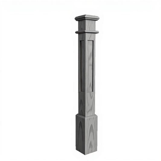 (18165) LARGE SHAKER POST WITH CAP BASE AND TOP TRIM