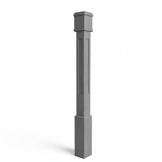 (18166) SMALL SHAKER POST WITH CAP BASE TOP TRIM AND HEADER