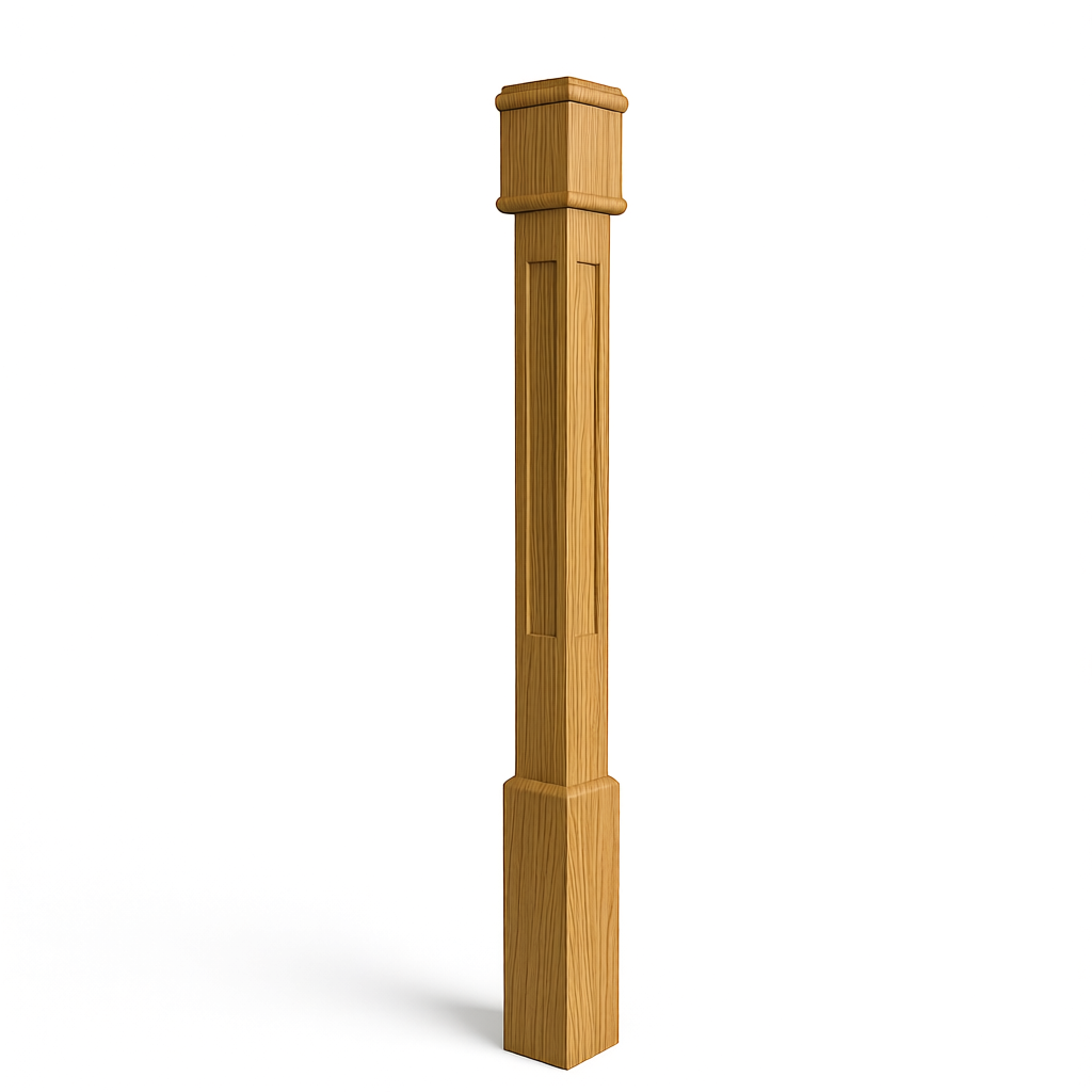 (18166) SMALL SHAKER POST WITH CAP BASE TOP TRIM AND HEADER