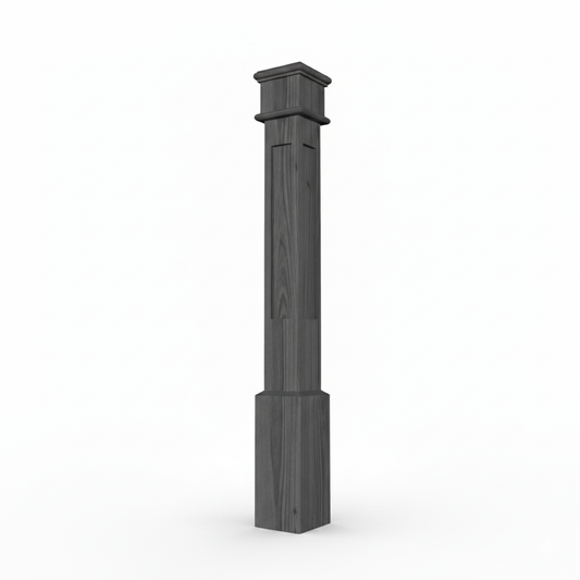 (18167) LARGE SHAKER POST WITH CAP BASE TOP TRIM AND HEADER