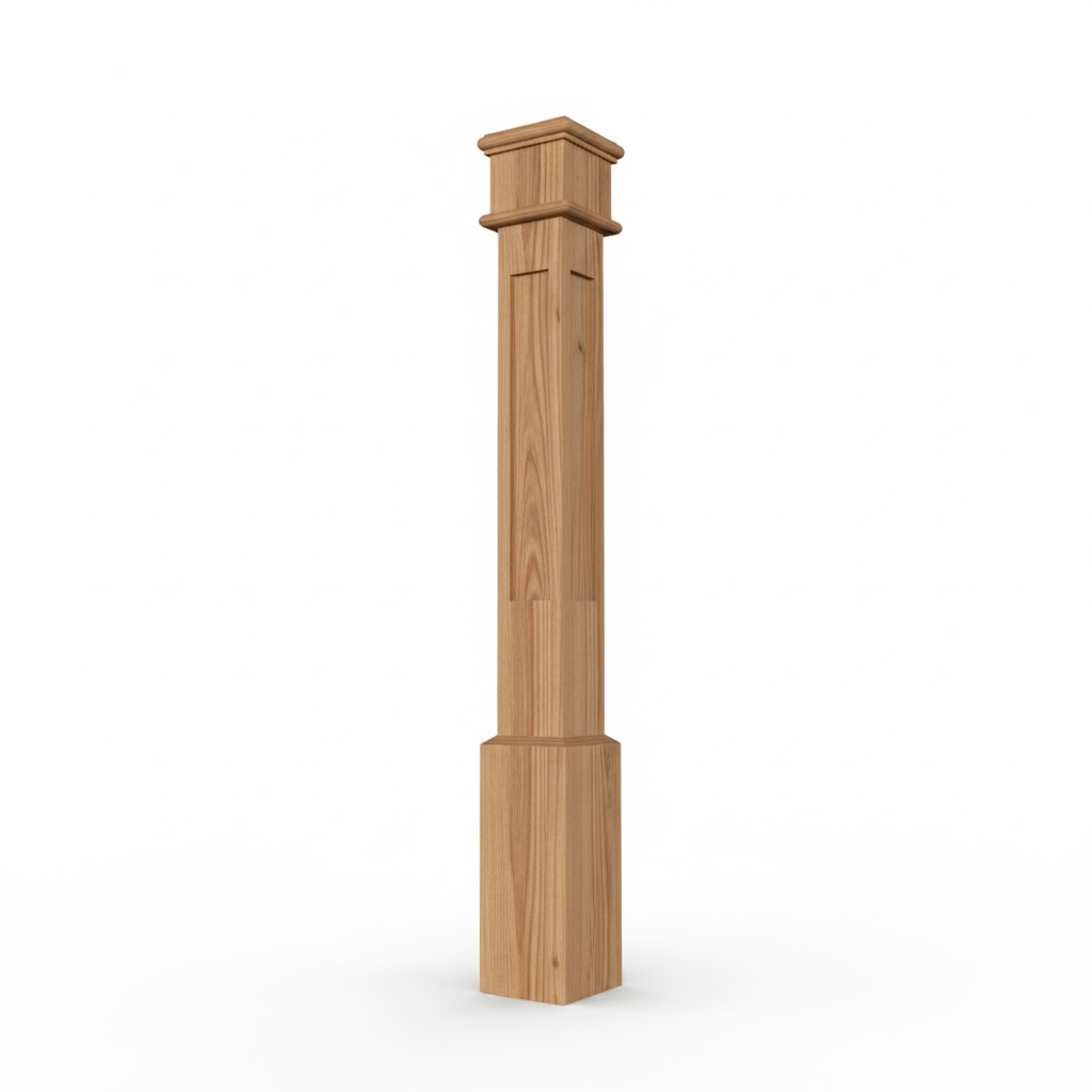 (18167) LARGE SHAKER POST WITH CAP BASE TOP TRIM AND HEADER