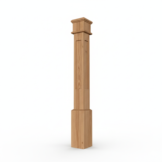 (18167) LARGE SHAKER POST WITH CAP BASE TOP TRIM AND HEADER