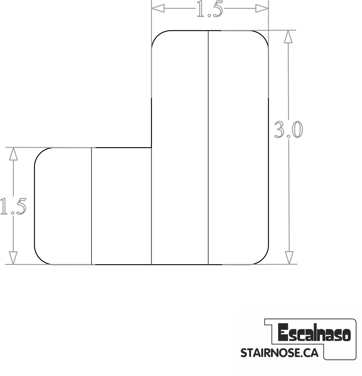 (18240) 3 INCH BY 3 INCH CUSTOM SQUARE HANDRAIL
