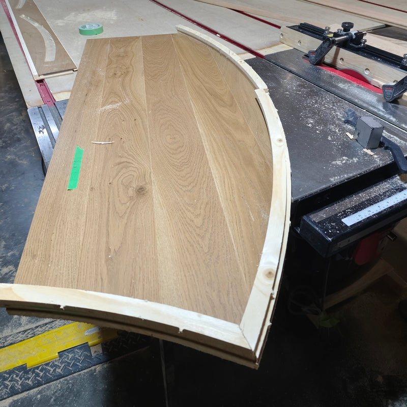 ASSEMBLY OF CURVED STAIRS FROM CLIENTS MATERIAL 