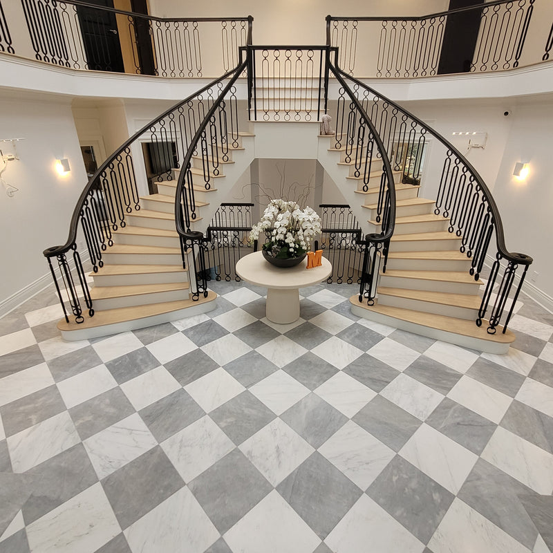 CUSTOM HAND MADE TREADS FROM SOLID WOOD STAINED TO A COMPLEMENTARY COLOUR BY AJ

INSTALLED BY WOODPECKER FLOORING FOR FEATURE PROJECTS

NOTICE THE CUSTOM ROUNDED BOTTOM TREADS