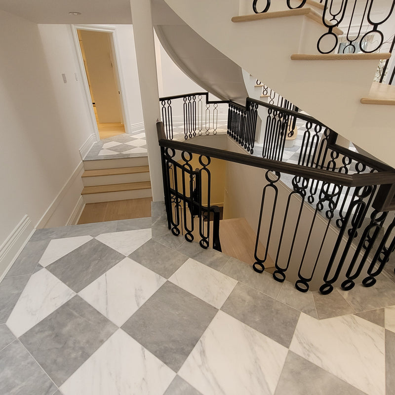 CUSTOM HAND MADE TREADS FROM SOLID WOOD STAINED TO A COMPLEMENTARY COLOUR BY AJ

INSTALLED BY WOODPECKER FLOORING FOR FEATURE PROJECTS