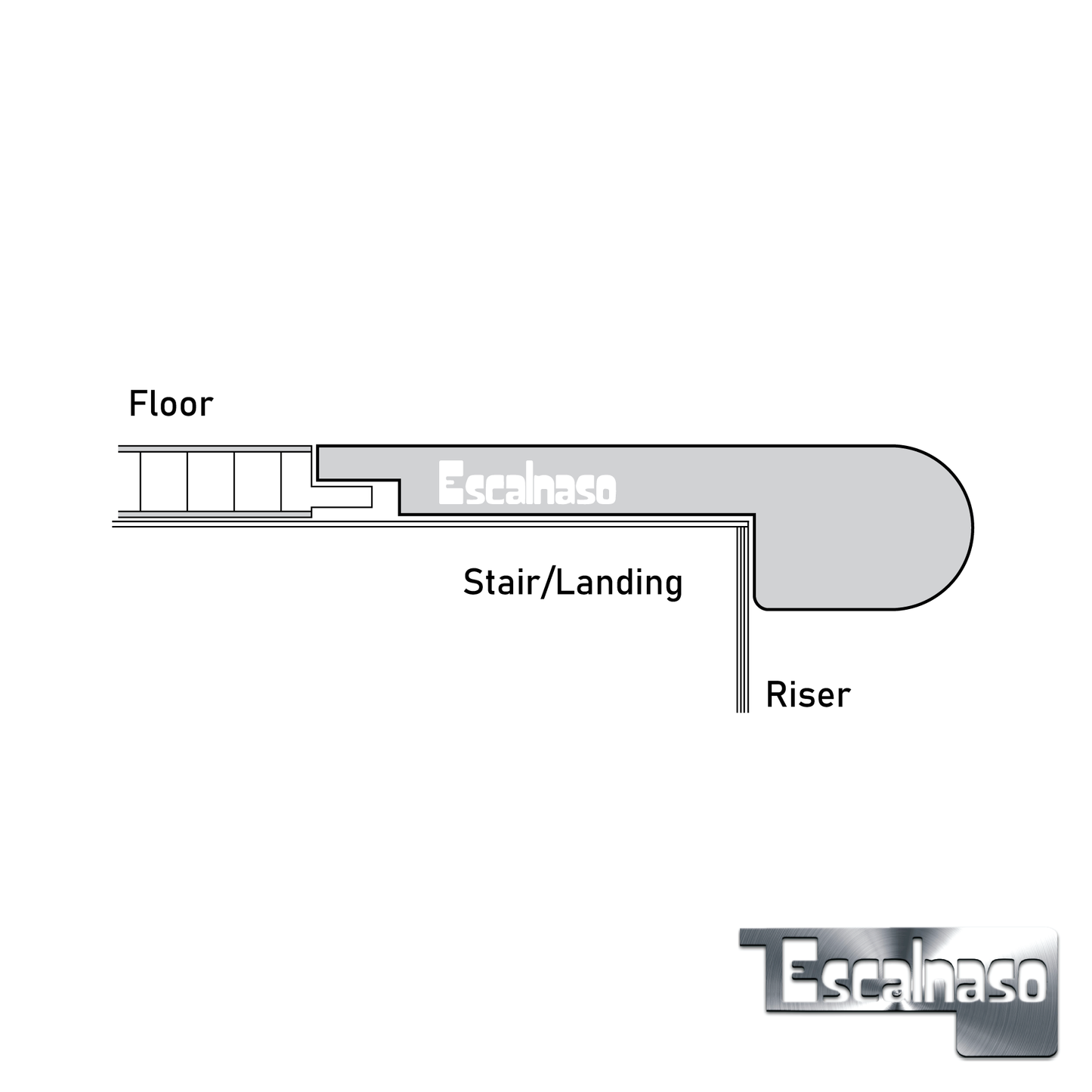 (11008) 8 MM SUBURBS STAIR NOSINGS FLUSH