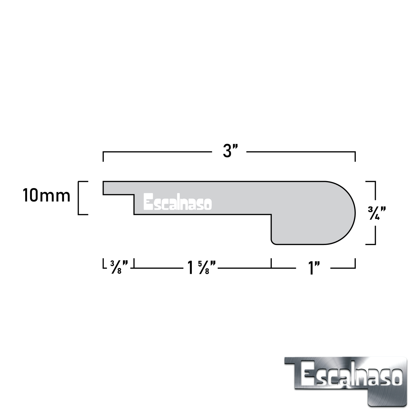 (11010) 10 MM SUBURBS STAIR NOSINGS FLUSH