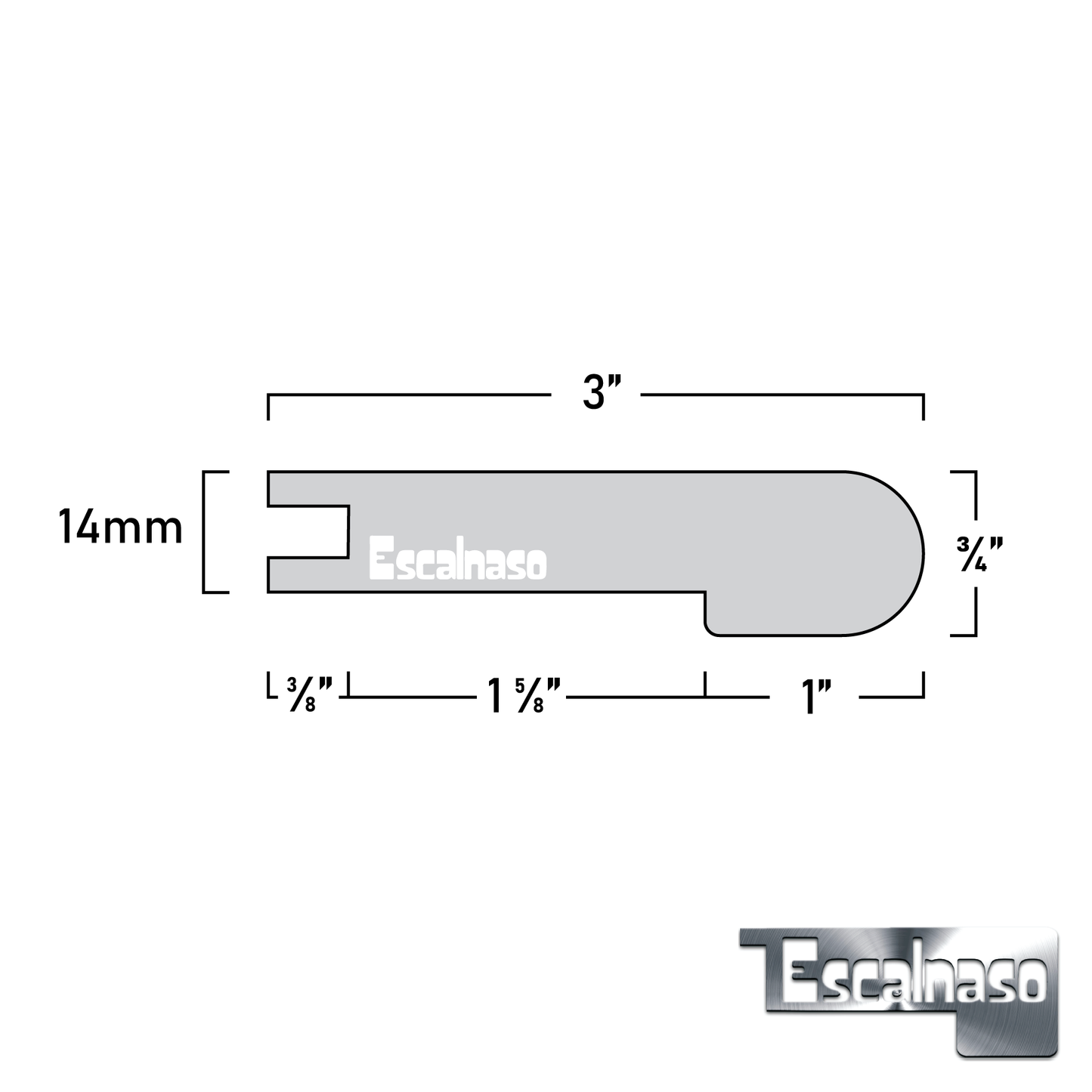 (11016) 14 MM SUBURBS STAIR NOSINGS FLUSH