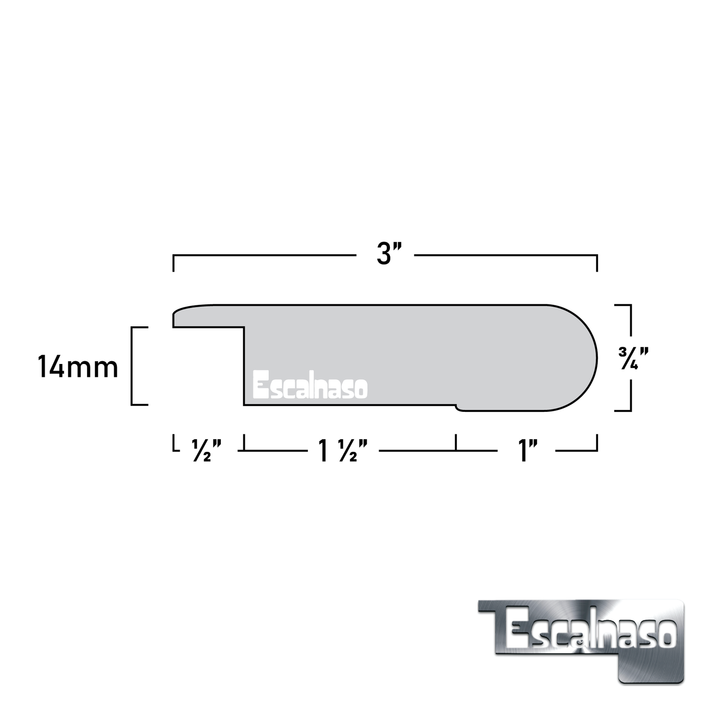 (11214) 14 MM SUBURBS STAIR NOSINGS OVERLAP