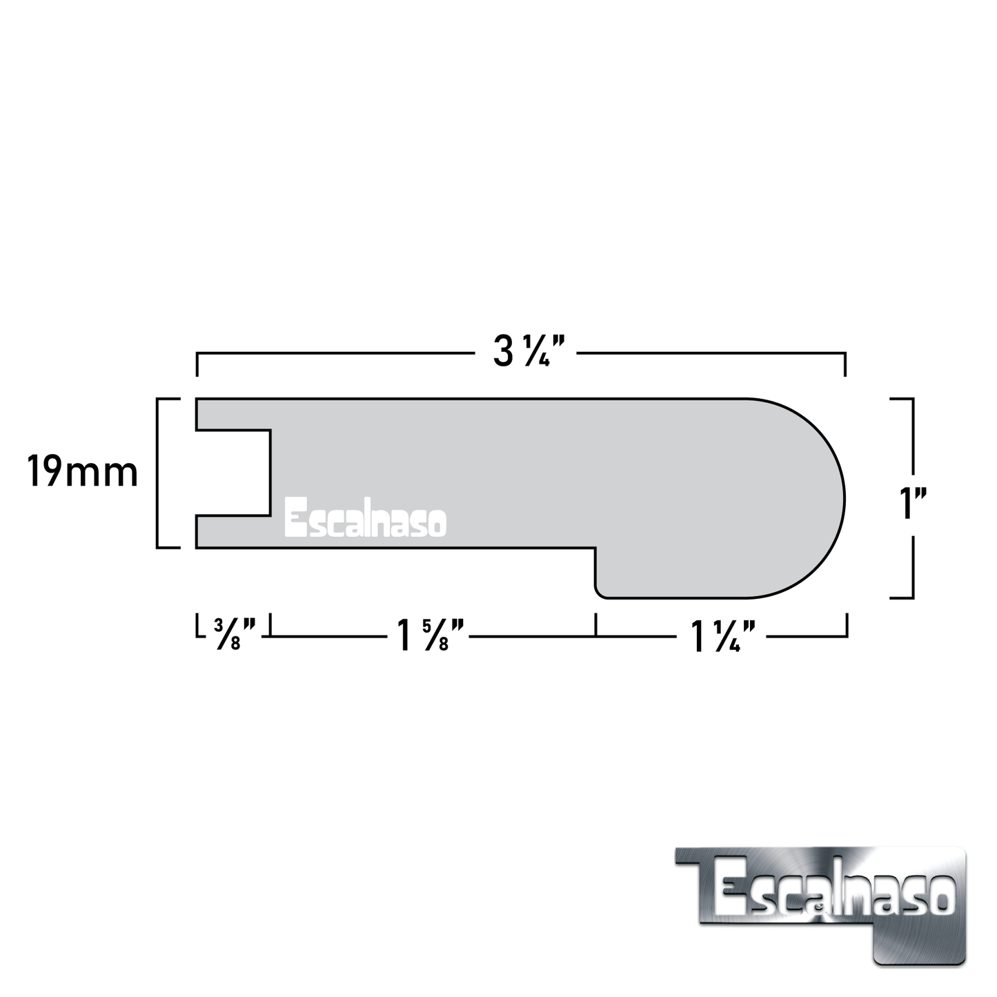 (11318) 18 MM DOWNTOWN STAIR NOSINGS FLUSH