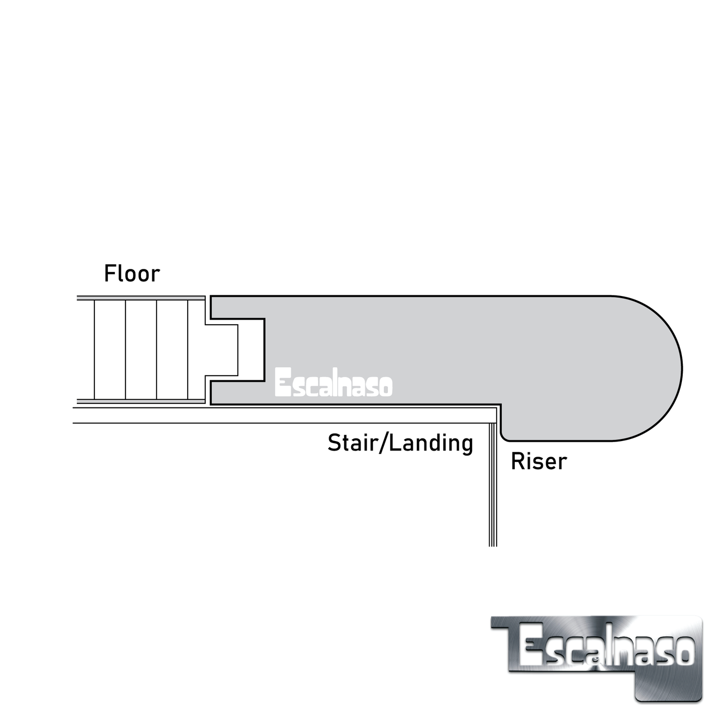 (11318) 18 MM DOWNTOWN STAIR NOSINGS FLUSH