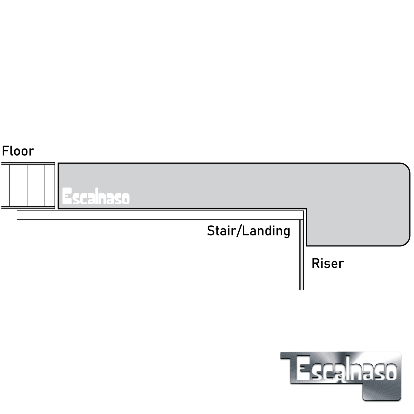 (11334) 14 MM MIDTOWN STAIR NOSINGS FLUSH