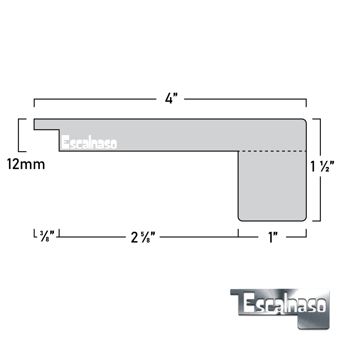 (11412) 12 MM UPTOWN  STAIR NOSINGS FLUSH