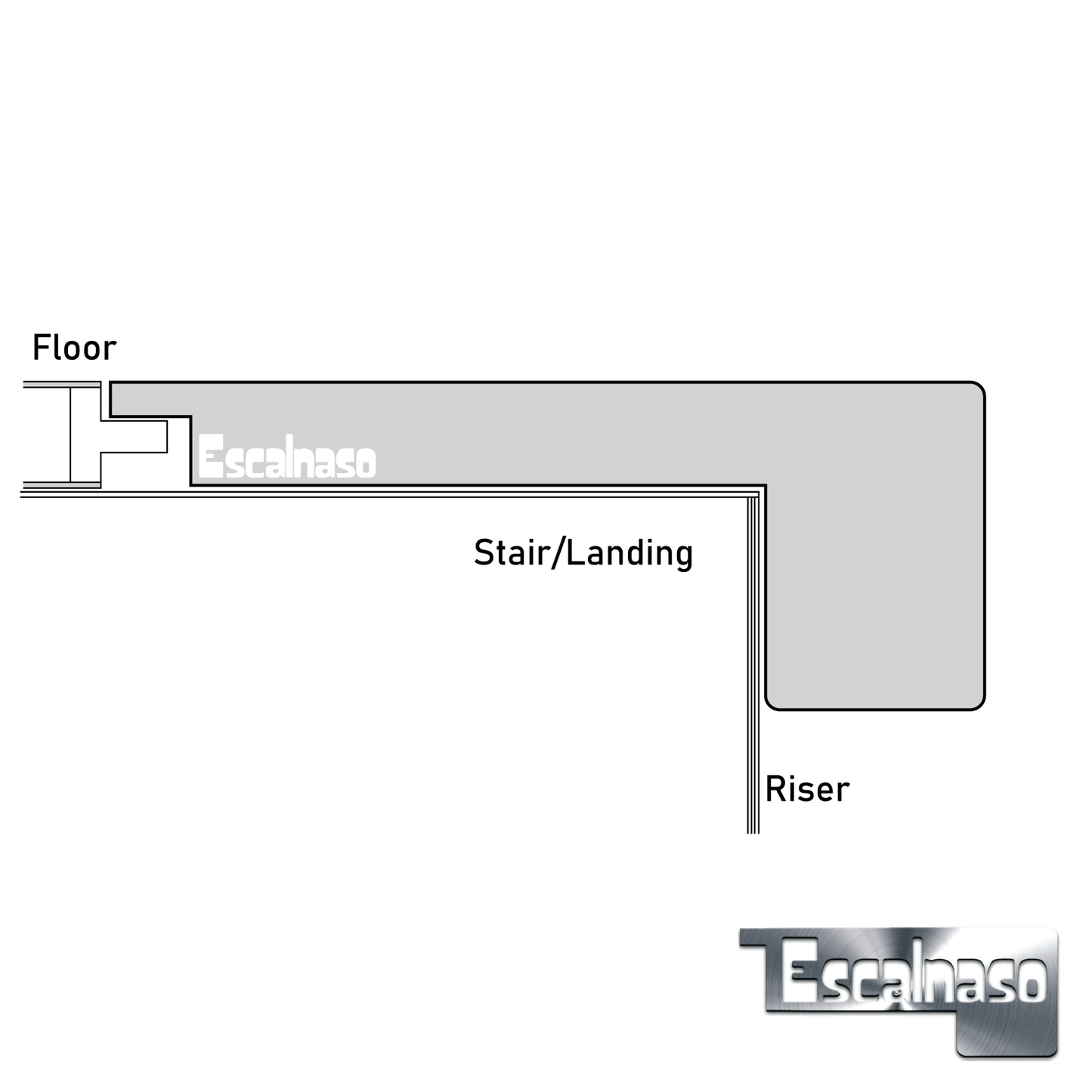 (11412) 12 MM UPTOWN  STAIR NOSINGS FLUSH