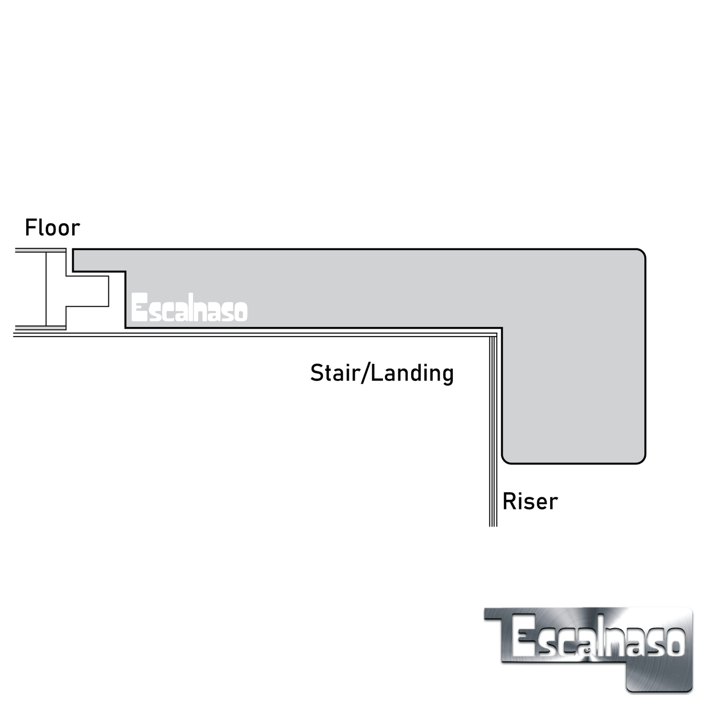 (11414) 14 MM UPTOWN  STAIR NOSINGS FLUSH