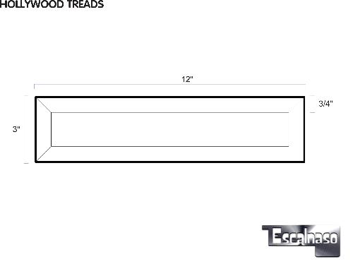 (14735) HOLLYWOOD TREADS 3/4 SOLID VENEERS 6 SIDES